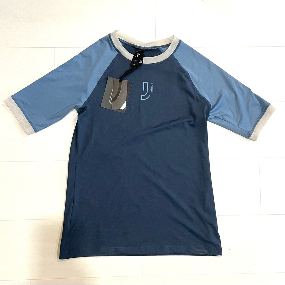 Johaug Active Brands Shadow Tee Blue Training Athletic Athleisure Women’s Medium